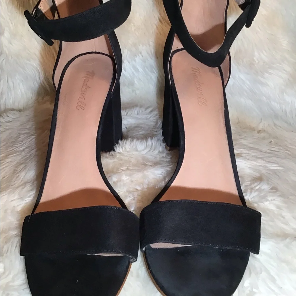 Madewell black Regina ankle strap sandal size 10